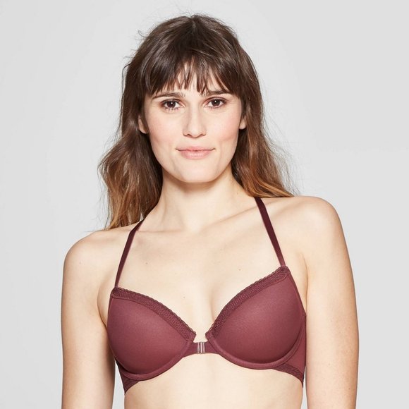 Auden Other - Auden Women's Racerback Push Up Bra - Burgundy Auden Other - Auden Women's Racerback Push Up Bra - Burgundy